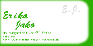 erika jako business card